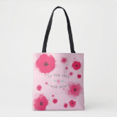 Tote Bag À la meilleure maman jamais rose Fête des mères fl (Devant)