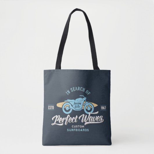 Tote Bag À la recherche de l'affiche parfaite de vagues (Devant)