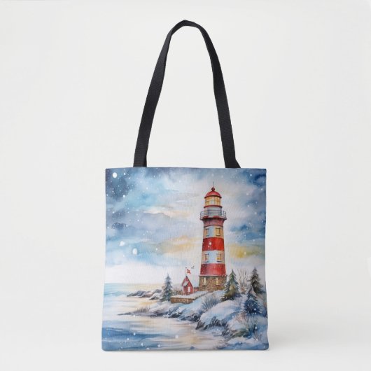 Tote Bag A Lighthouse in Winter (Devant)