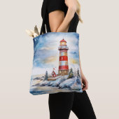 Tote Bag A Lighthouse in Winter (De près)