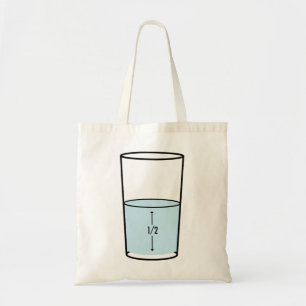 Tote Bag À moitié plein en verre - optimisme