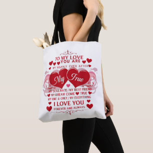 Tote Bag À Mon Amour Je T'Aime Pour Toujours Et Toujours Âg