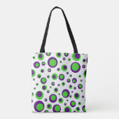Tote Bag À petits pois [violet et vert] (Dos)