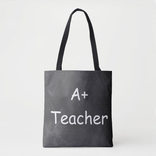 Tote Bag A plus Teacher Chalkboard Design Venin Idea (Devant)