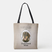 Tote Bag À poils durs Dachshund Maman Fourre-tout (Dos)
