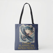 Tote Bag A powerful flying hawk symbolizing freedom (Devant)