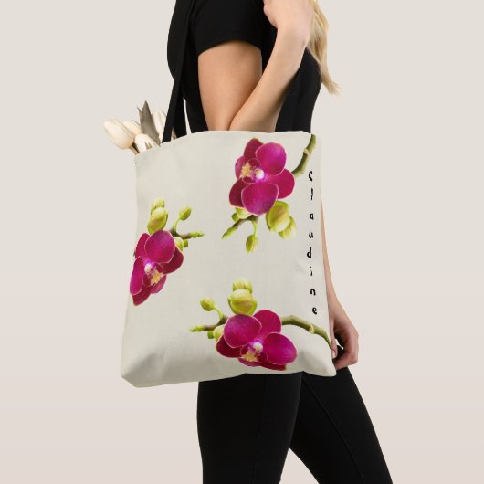 Tote Bag A sophistiqué toute l'orchidée Fourre-tout (De près)