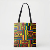 Tote Bag A stylized interpretation of "Kente" print (Devant)