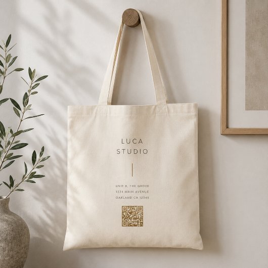 Tote Bag | Aangepaste QR-code Zakelijk Logo Boodsc