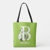 Tote Bag ABC du Dr Seuss : Lettre B - Blanc | Ajouter Votre (Dos)