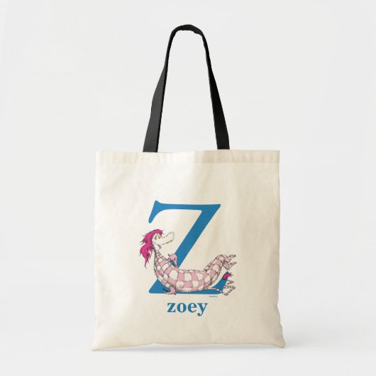 Tote Bag ABC du Dr Seuss : Lettre Z - Bleu | Ajouter Votre (Devant)