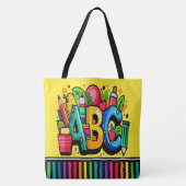 Tote Bag ABC REGARDEZ MOI - Voir retour (Devant)