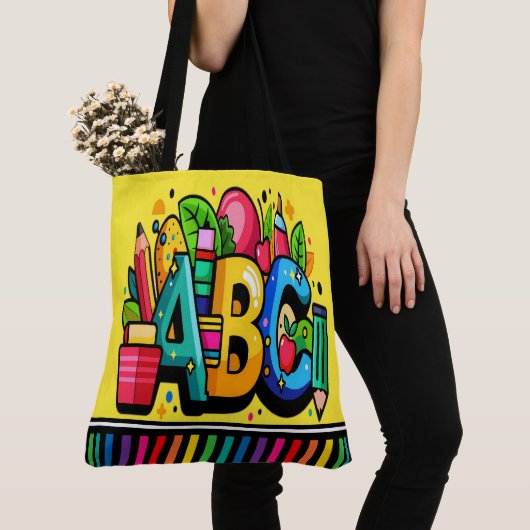Tote Bag ABC REGARDEZ MOI - Voir retour (De près)