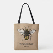 Tote Bag Abeille Apiariste Ferme d'abeilles Honeycomb T (Dos)