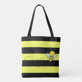 Tote Bag Abeille avec bandes noir et jaune (Dos)