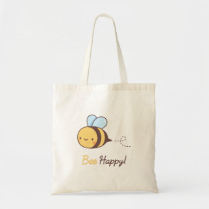 Tote Bag Abeille de Kawaii heureuse pour elle
