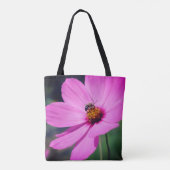 Tote Bag Abeille De Miel Sur Fleur De Cosmos Rose (Dos)