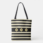 Tote Bag Abeille de miel sur rayé (Dos)