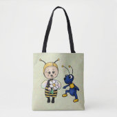 Tote Bag Abeille et fourmi (Devant)