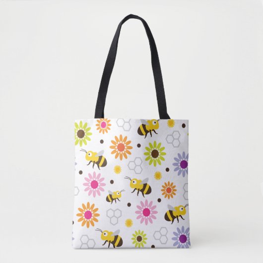 Tote Bag Abeille & Fleurs (Devant)