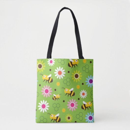 Tote Bag Abeille & Fleurs (Devant)