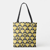 Tote Bag Abeille toujours ma damassé de ruche d'abeille de (Dos)