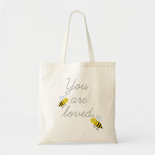 Tote Bag Abeilles de miel que vous êtes aimés (Devant)