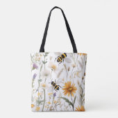 Tote Bag Abeilles Et Fleurs sauvages, (Dos)