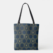 Tote Bag Abeilles et peigne français de miel (Dos)