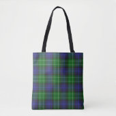 Tote Bag Abercrombie Blue Green Tartan Plaid Scottish (Devant)