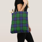Tote Bag Abercrombie Blue Green Tartan Plaid Scottish (De près)