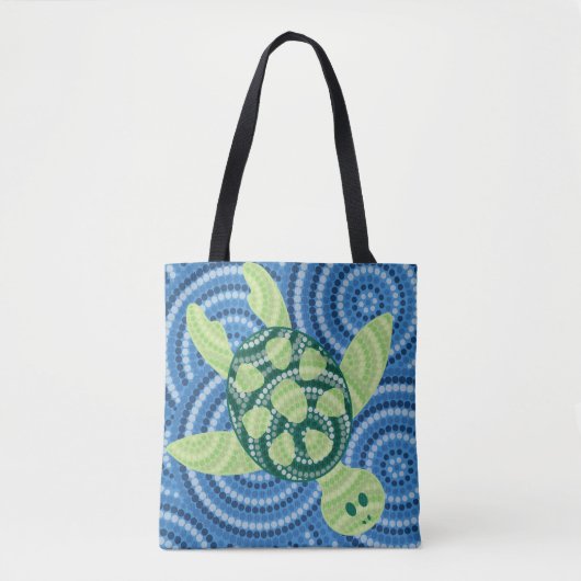 Tote Bag Aboriginal turtle (Devant)