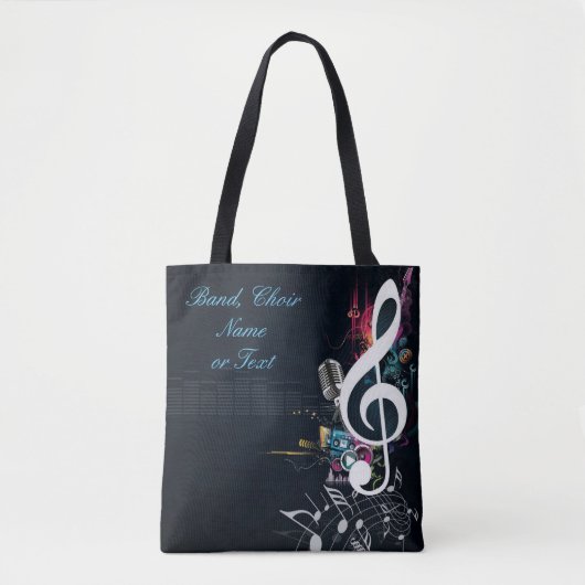 Tote Bag Abrégé sur musical note de fissure (Devant)