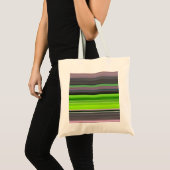 Tote Bag Abstract #1: Lime and grey (Devant (produit))