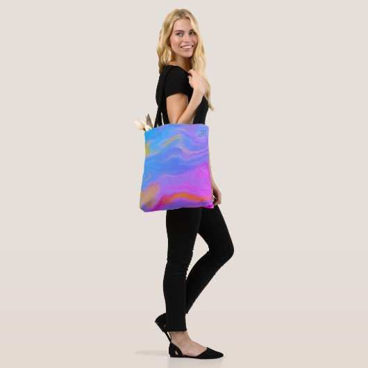 Tote Bag Abstract Acrylic Flow (Sur le modèle)