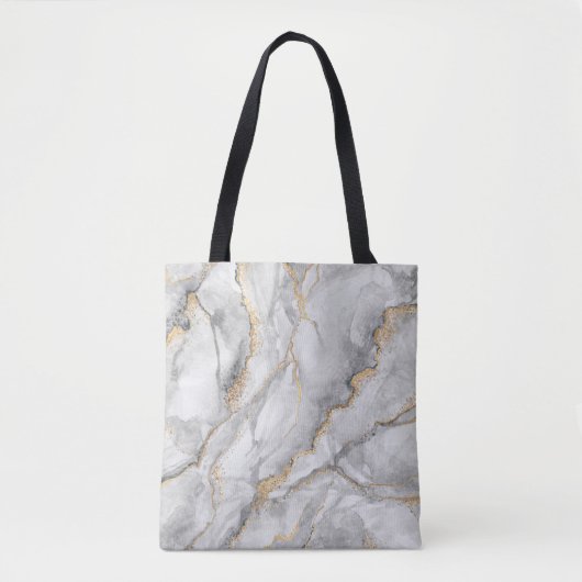 Tote Bag abstract background, creative texture of white mar (Devant)