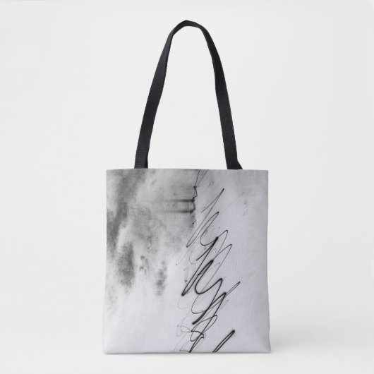 Tote Bag Abstract Black and White Light Trails Long Exposur (Devant)
