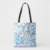 Tote bag-abstract blue draagtas (Voorkant)