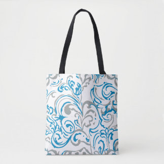 Tote bag-abstract blue draagtas