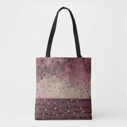 Tote Bag Abstract, brown, rose, rose (Devant)
