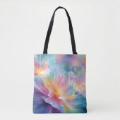 Tote Bag Abstract cosmic floral explosion in pastel (Devant)