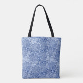 Tote Bag Abstract Denim Pockets Patchwork Seamless Pattern (Dos)
