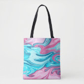 Tote Bag Abstract elegant fluide marble liquide (Devant)