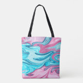 Tote Bag Abstract elegant fluide marble liquide (Dos)