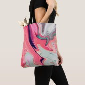 Tote Bag Abstract elegant fluide marble liquide (De près)