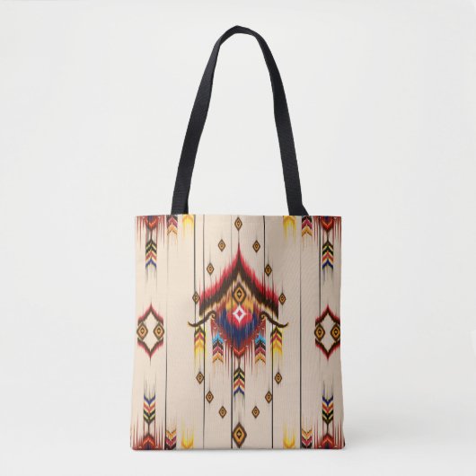 Tote Bag Abstract ethnic geometric pattern, Ikat geometric (Devant)