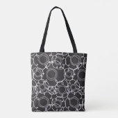 Tote Bag Abstract Floral Matrix (Charcoal) Fine Art (Dos)