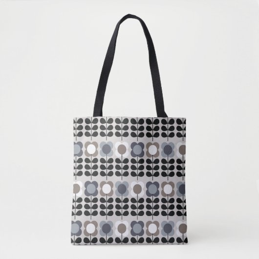 Tote Bag Abstract floral seamless pattern. Nordic style. Vi (Devant)
