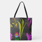 Tote Bag Abstract Floral with Spirals 1 (Devant)