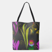 Tote Bag Abstract Floral with Spirals 1 (Dos)